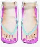 printed Flip-flop Toe Socks 3D-