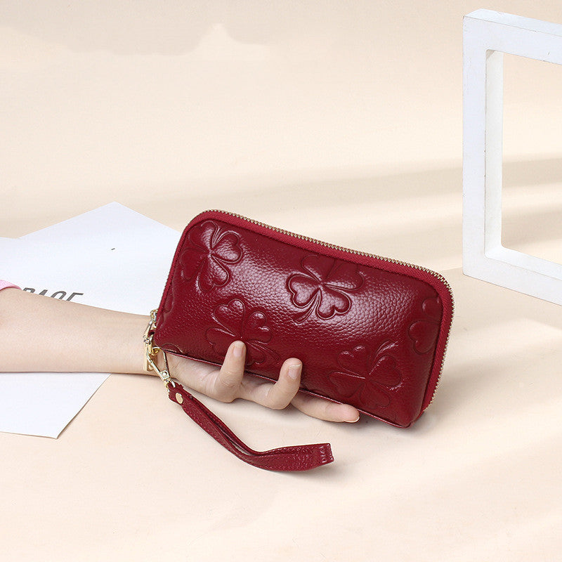 Women's Fashion Head Layer Cowhide Clutch Bag