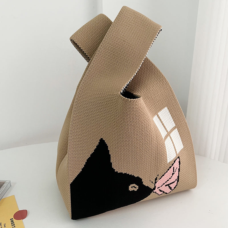 Fashion Outgoing Handbag Korean Woven Tote Bag