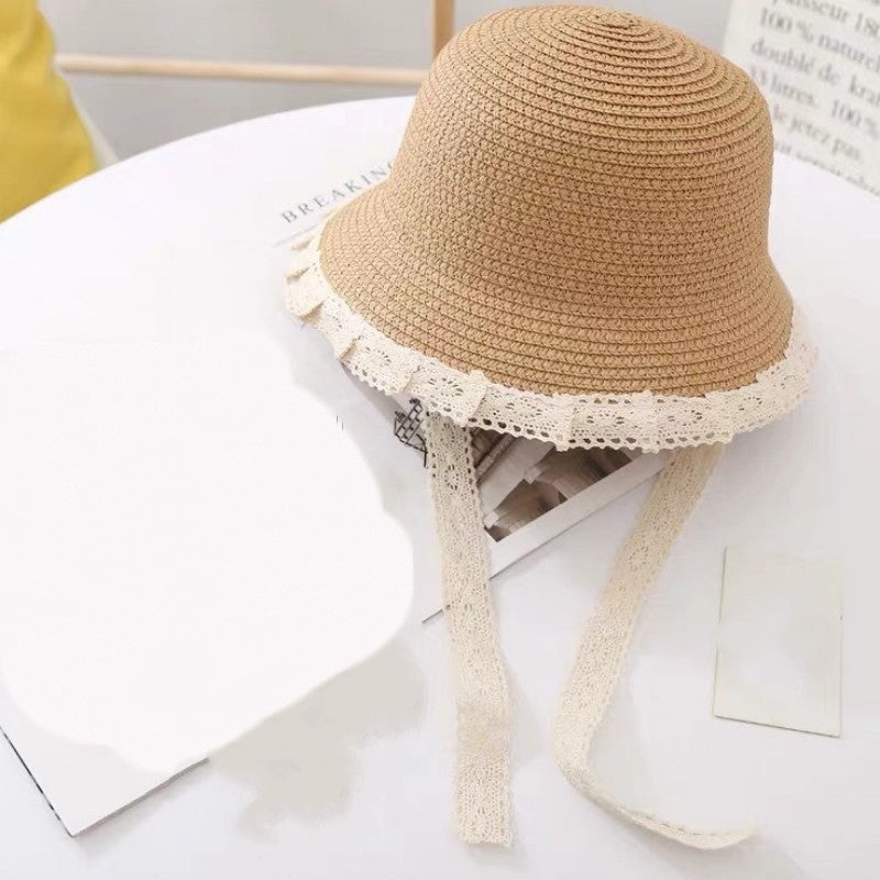 Summer Beach Sunshade Parent-Child Big Brim Straw Hat Bag Set