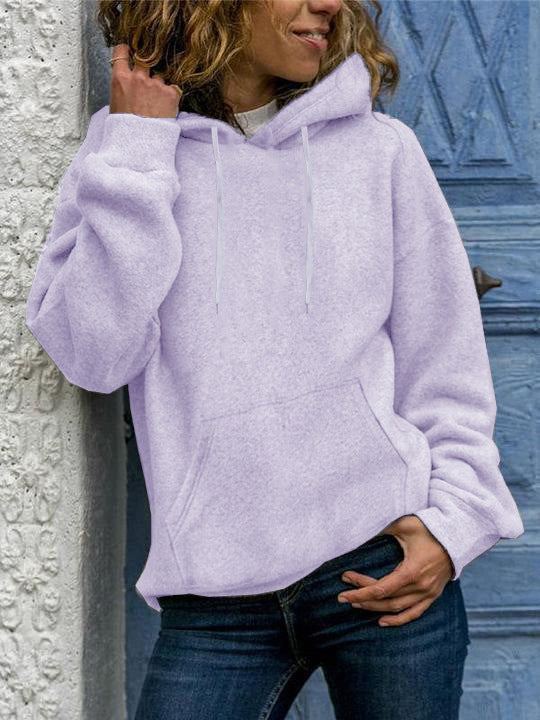 Loose Top Women's Solid Color Crew Neck Sweater