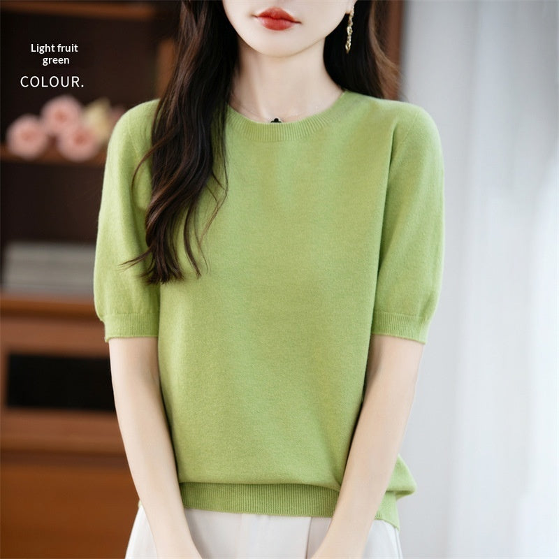 Women's Loose Casual Short-sleeved Minimalist Sweater