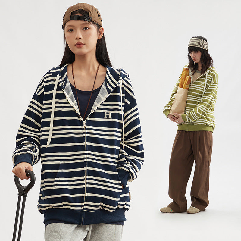 Løs oversize afslappet parjakke