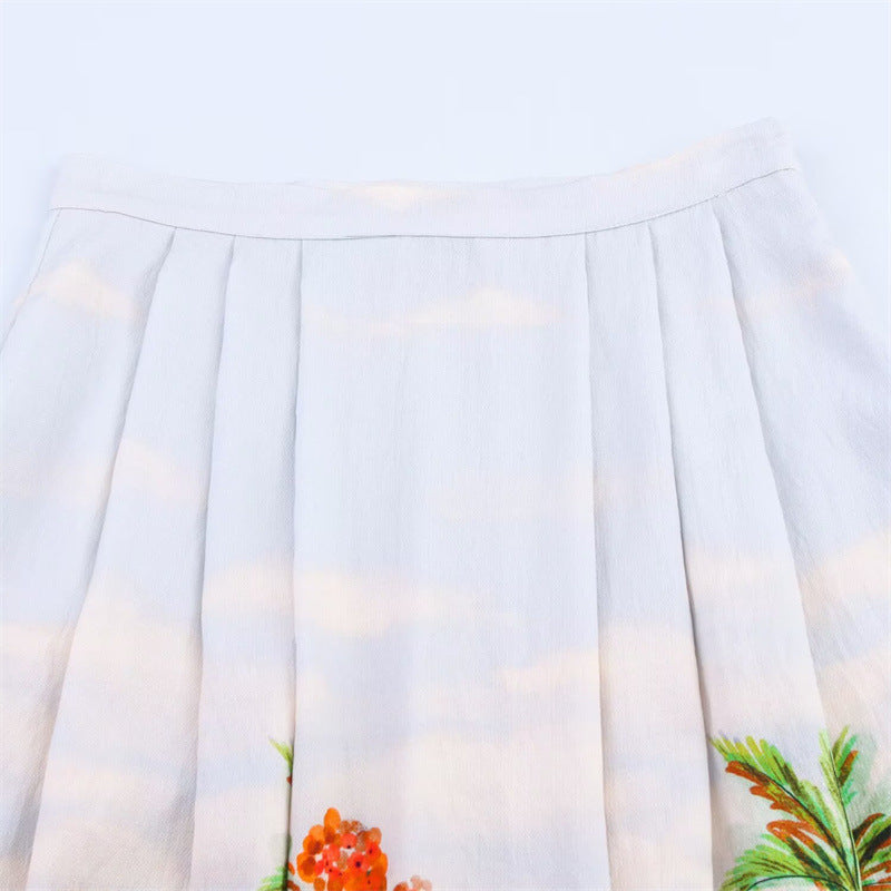 New Summer Ethnic Print Skirt