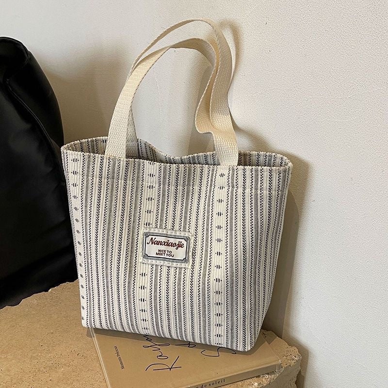 Corduroytaske i japansk stil, stor kapacitet