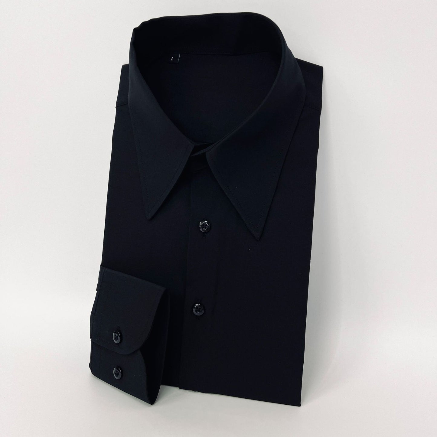 Men's Retro Solid Color Long Sleeve Shirt