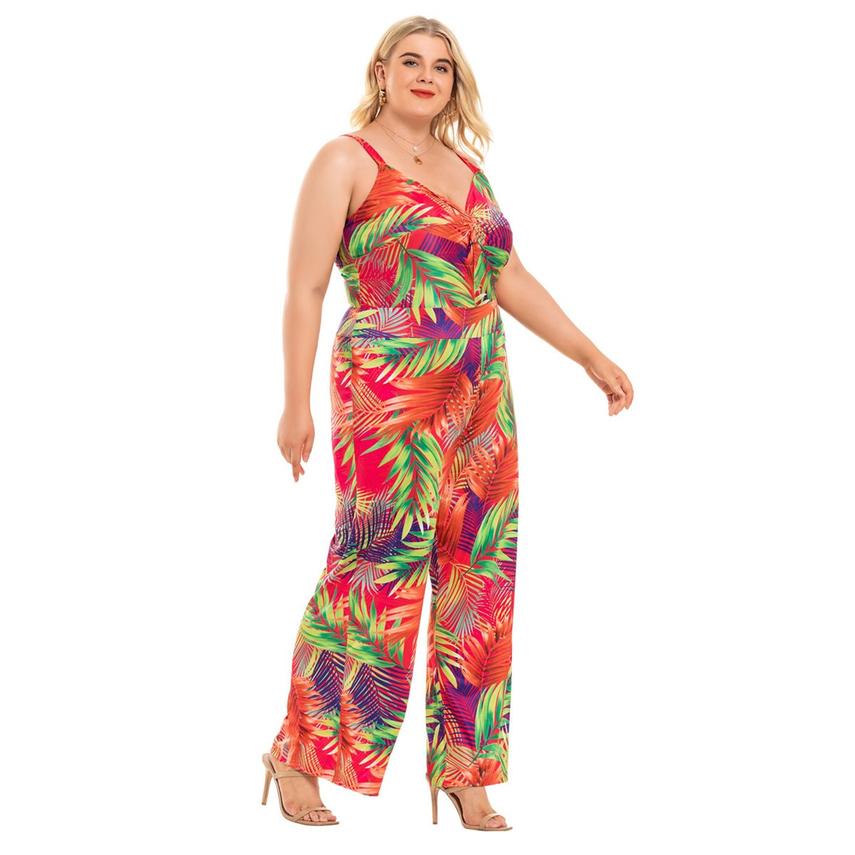 Jumpsuit med brede ben og seler til kvinder