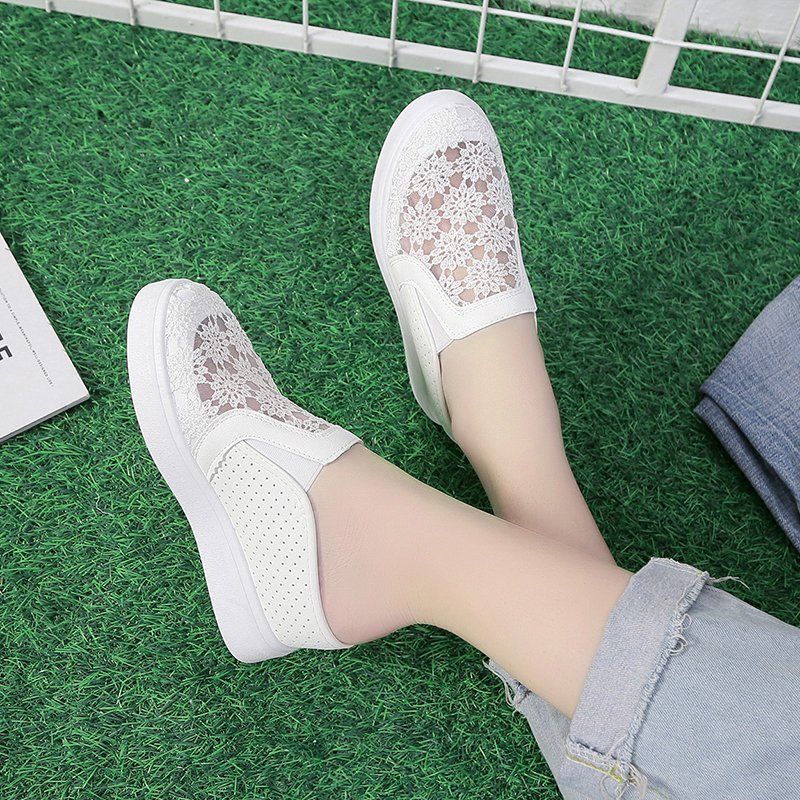 Fashion Half Slippers, Thick Sole, Mesh Wedges, Baotou Sandals