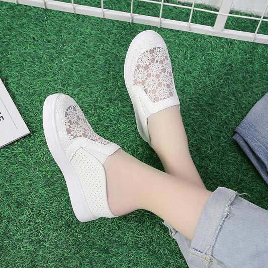 Fashion Half Slippers, Thick Sole, Mesh Wedges, Baotou Sandals