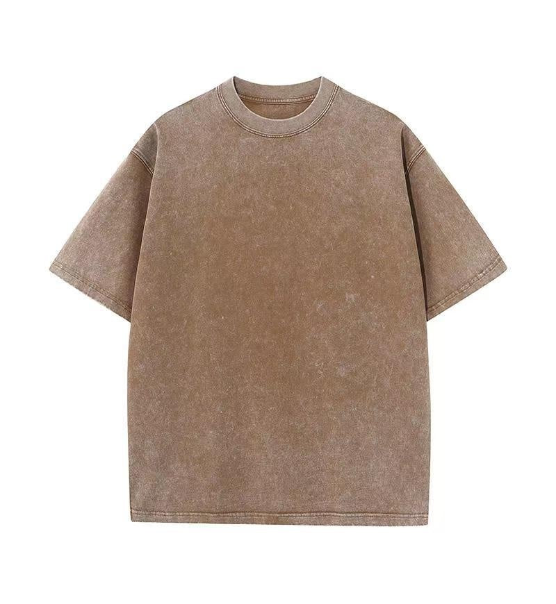 Washed Old Short-sleeved T-shirt For Men And Women