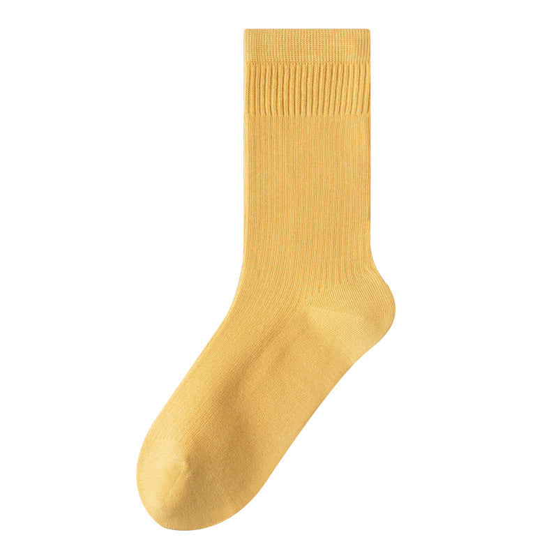 Women's Cotton Macarons Solid Color Socks