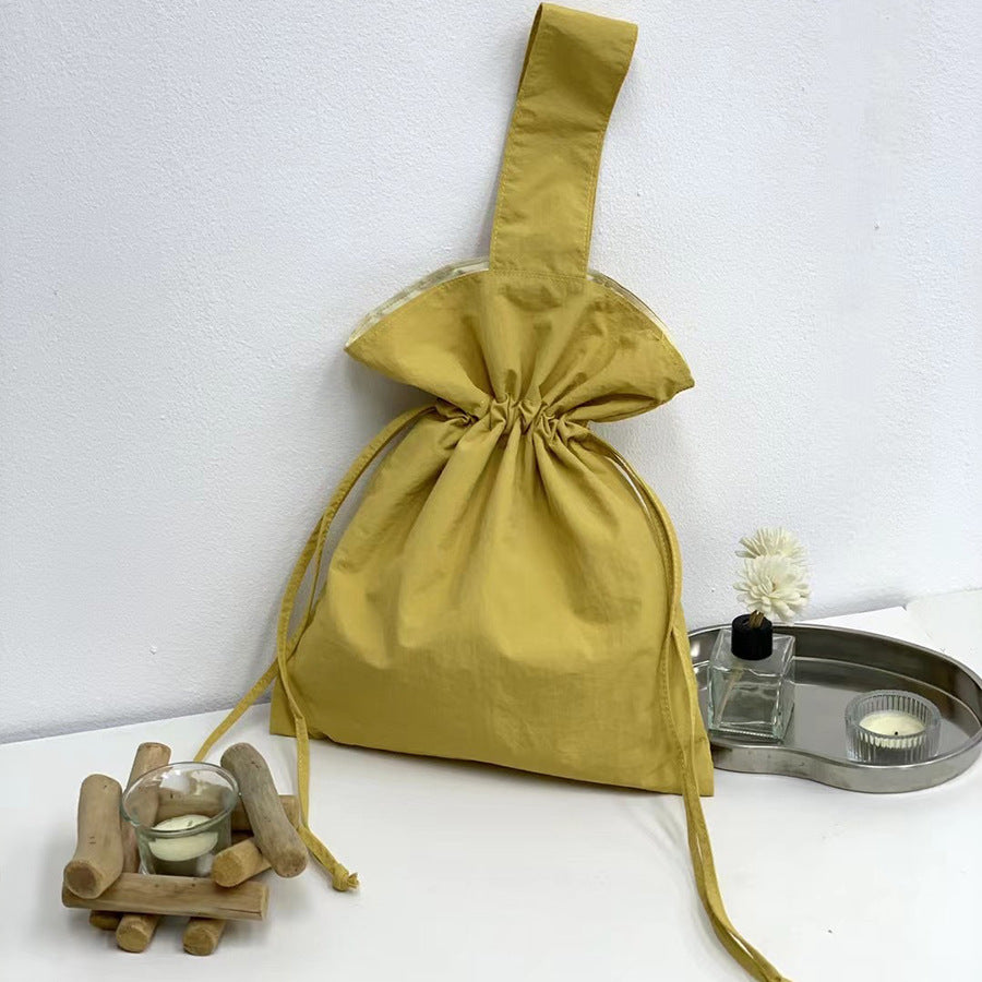 Women's Fashion Casual Simple Nylon Cloth Bucket Bag