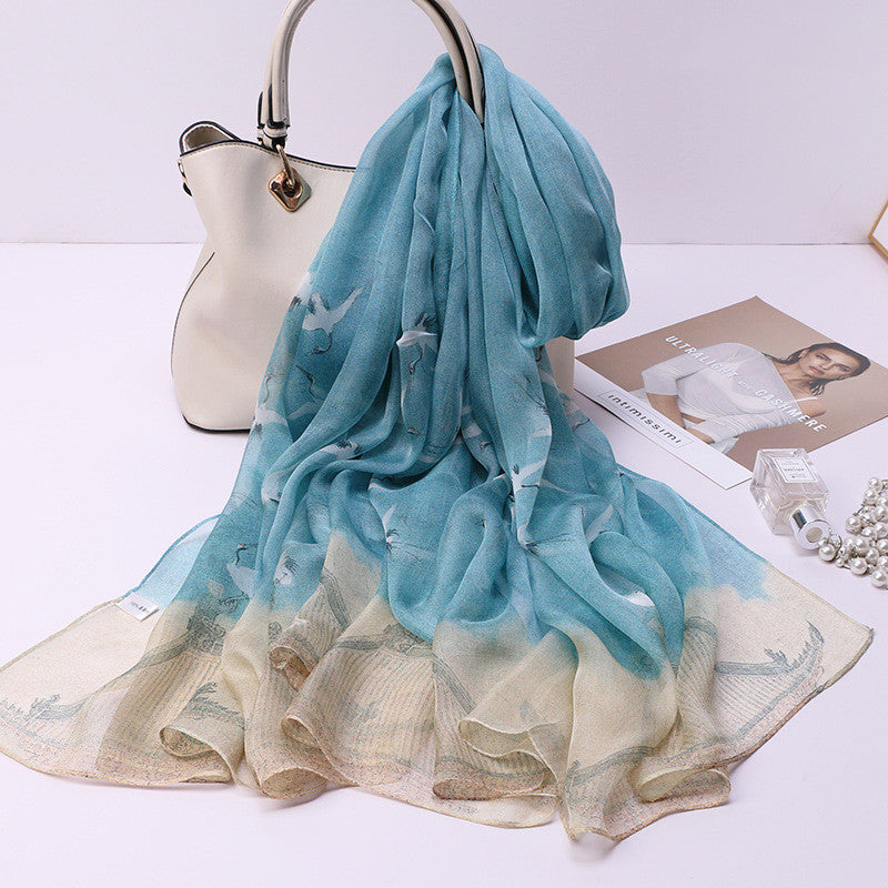Women's Qianli Jiangshan Tu Tulle Scarf