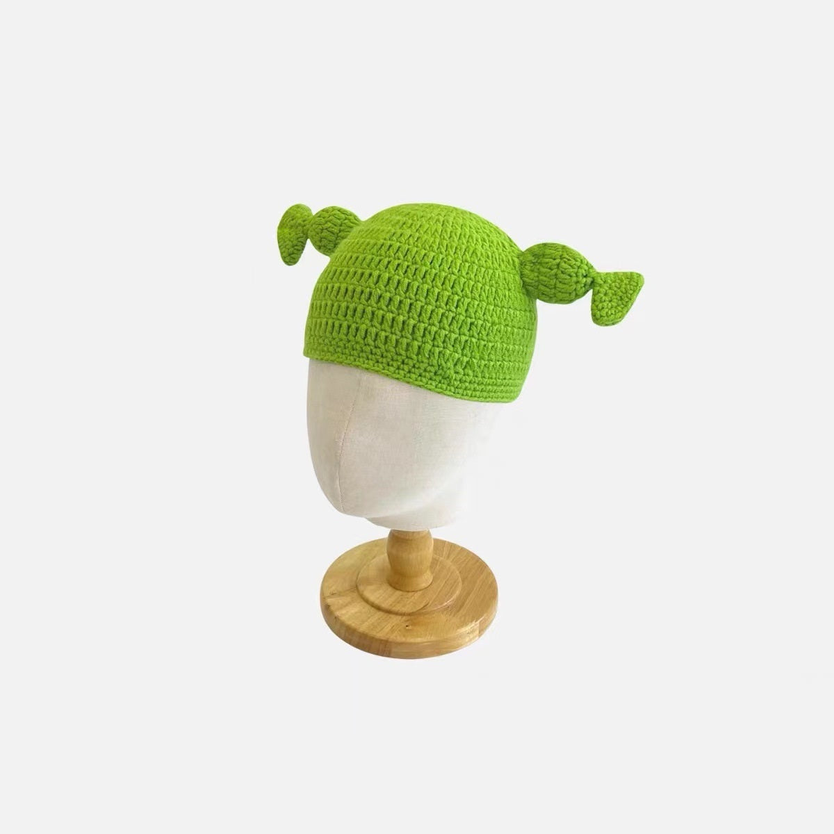 Green Cartoon Funny Knitting Wool Hat