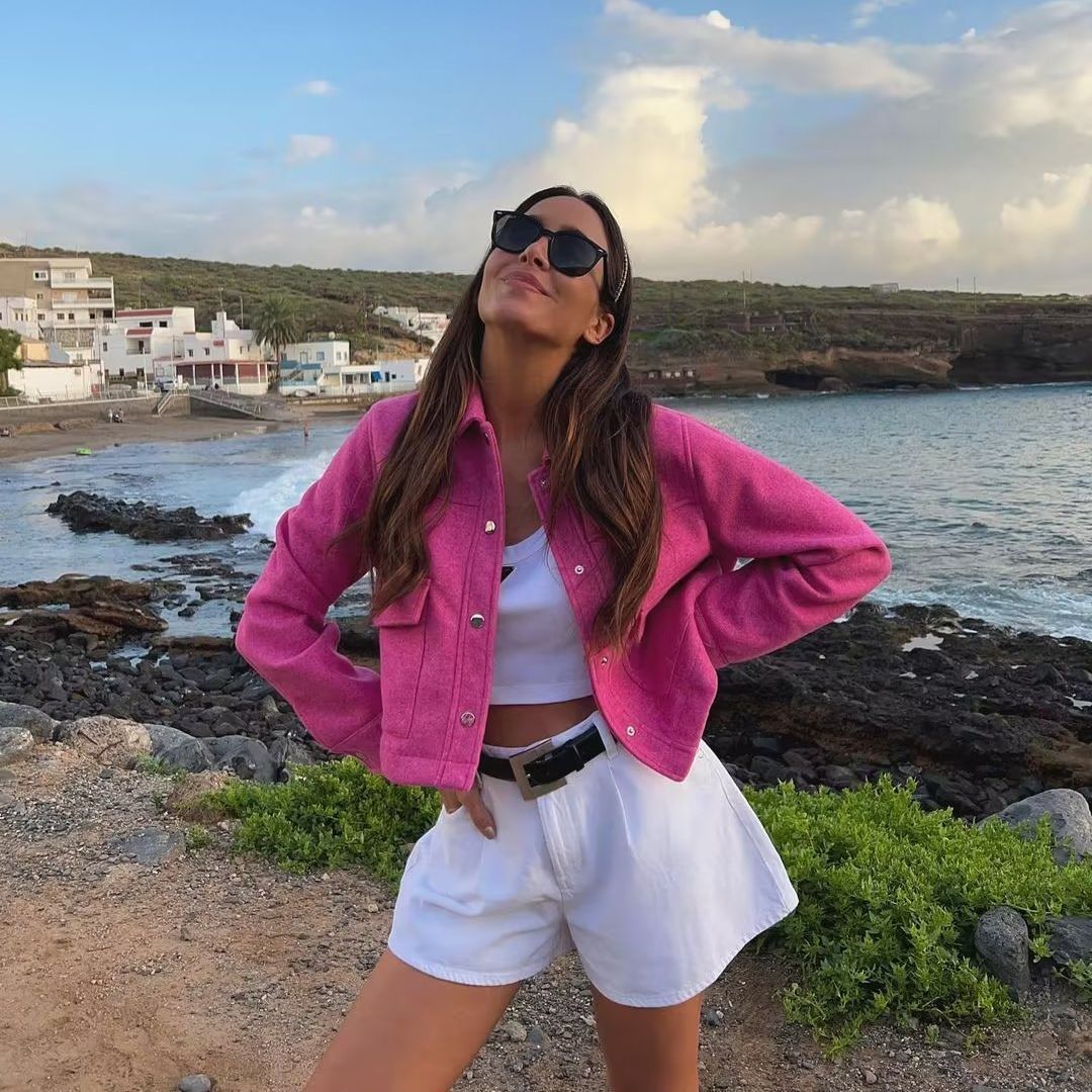 Women's Soft Woolen Shirt Woolen Coat Top