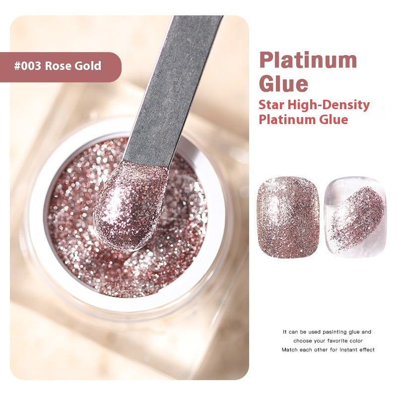 Star High Density Platinum Nail-beauty Glue Glitter Painted Metal UV Polish
