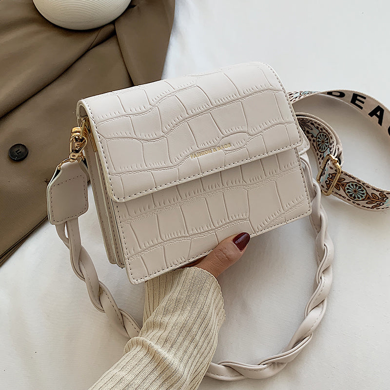 Texture Small Bag Stone Grain Small Square Bag Crossbody