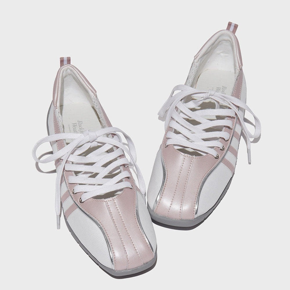Womens Niche Square-toe Ballet Flats With Crisscross Straps