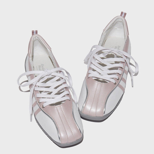 Womens Niche Square-toe Ballet Flats With Crisscross Straps