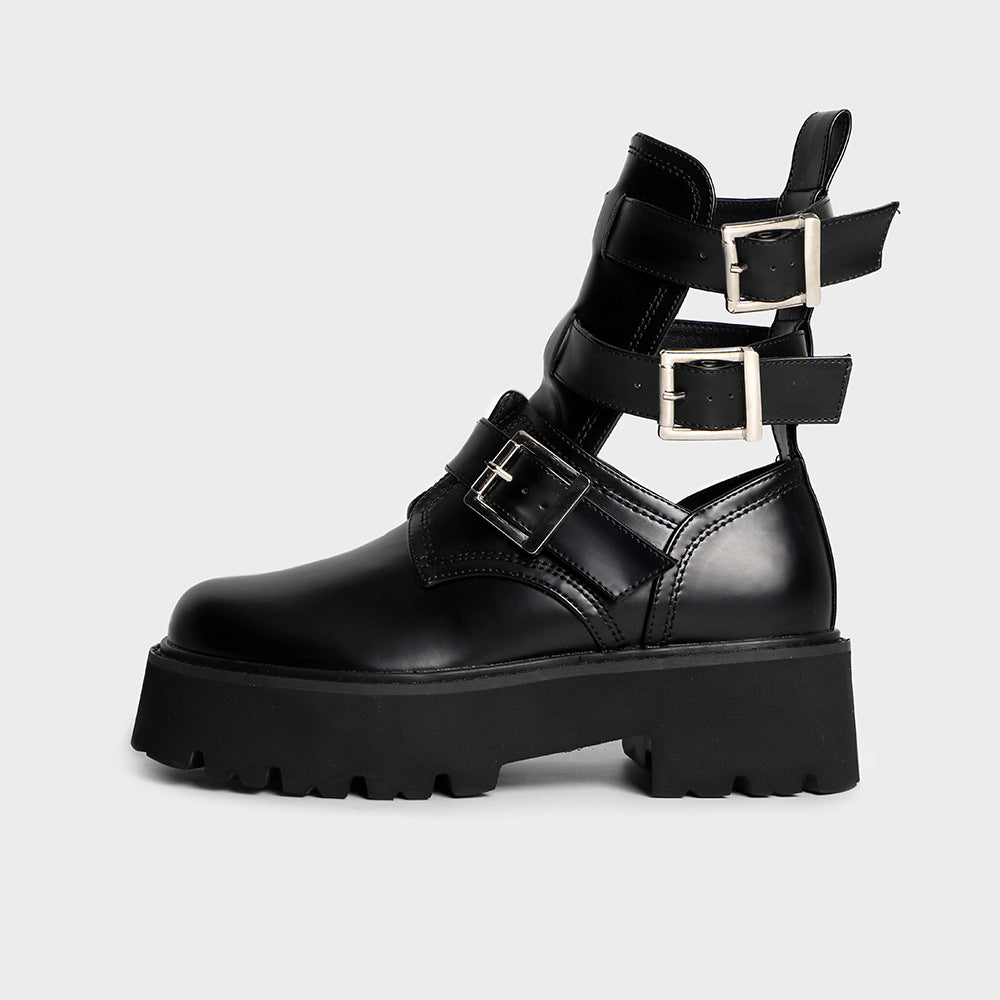 Wear Fashionable Round-headed Thick-soled Women's Boots