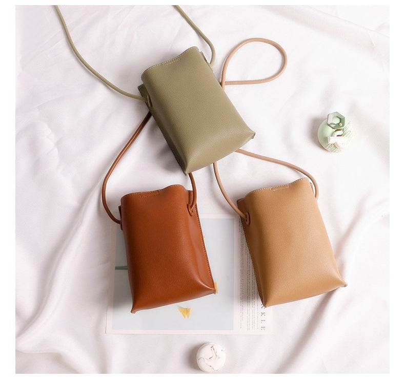 Newomen's Fashion Simple Korean Style Vertical Mobile Phone Bag