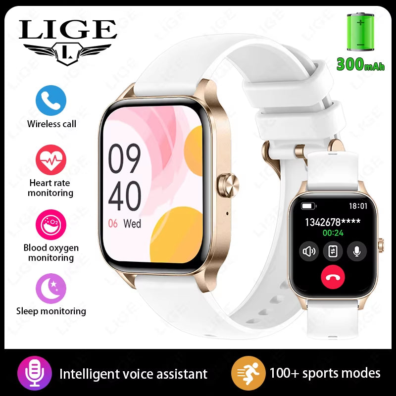Fashion Smart Watch Women 1.85” HD Screen Custom Watch Face Women’S Health Monitor Watch Bluetooth Call Sports Smartwatches