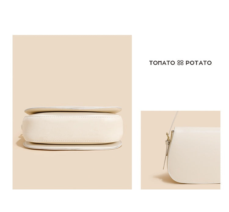 Dame Skuldertaske i Ægte Læder - passer til alt - høj kvalitet