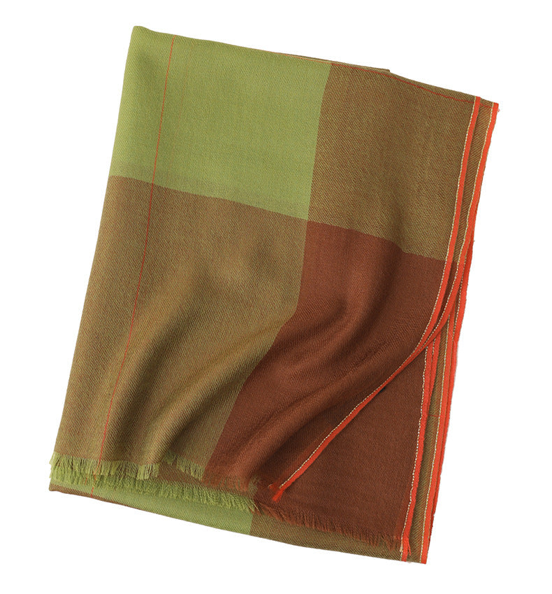 Multicolor Plaid Long Bib In Stock