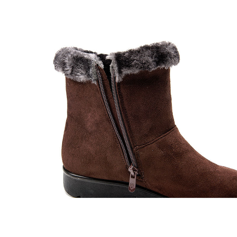 Old Beijing Cloth Shoes Soft Bottom Cotton Boots Women's Middle-aged And Elderly Mom Shoes Elderly Cotton-padded Shoes Flat Snow Boots