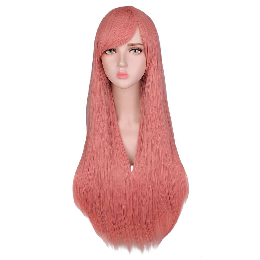 Long Straight Hair Wig Tape Mesh Matte Headgear