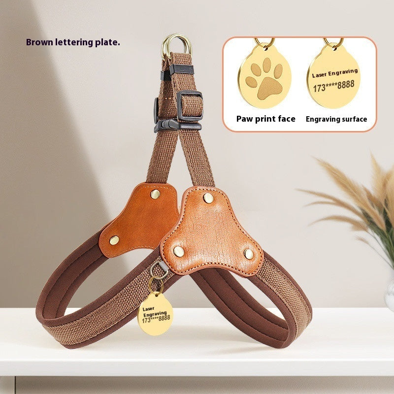 Dog Breast Collar Small Dog Bichon Dog Hand Holding Rope