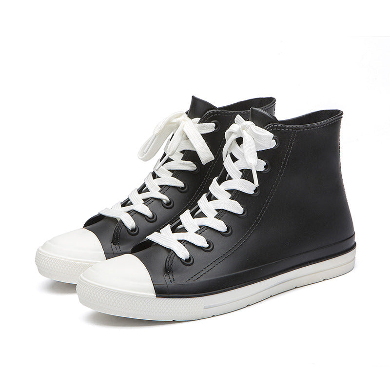 Women's Rain Korean Style Non-slip Water Boots Fashion Short Tube