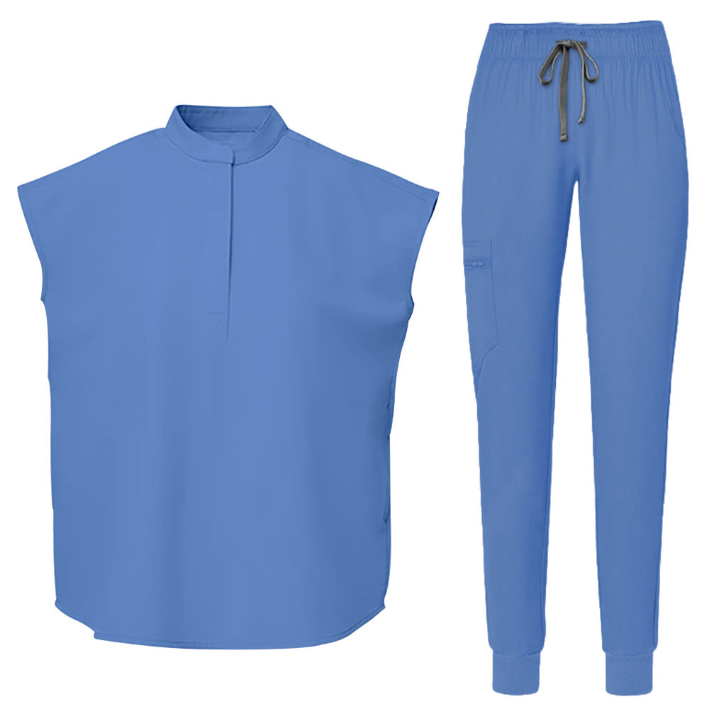 Women's Fashionable Workwear With A Stand-up Collar And Large Cuffs