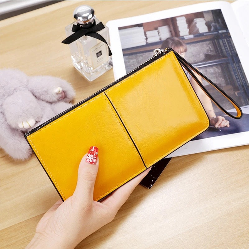 Female Long Clutch Women's Multi Card Slots Wallet Multi-function Wristband Wallet