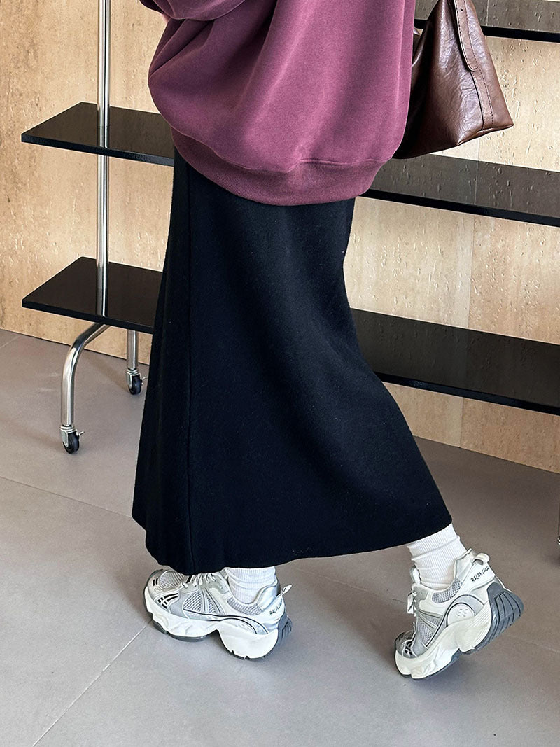 Winter Korean Style A- Line Skirt Slim Fit Slimming And Fashionable
