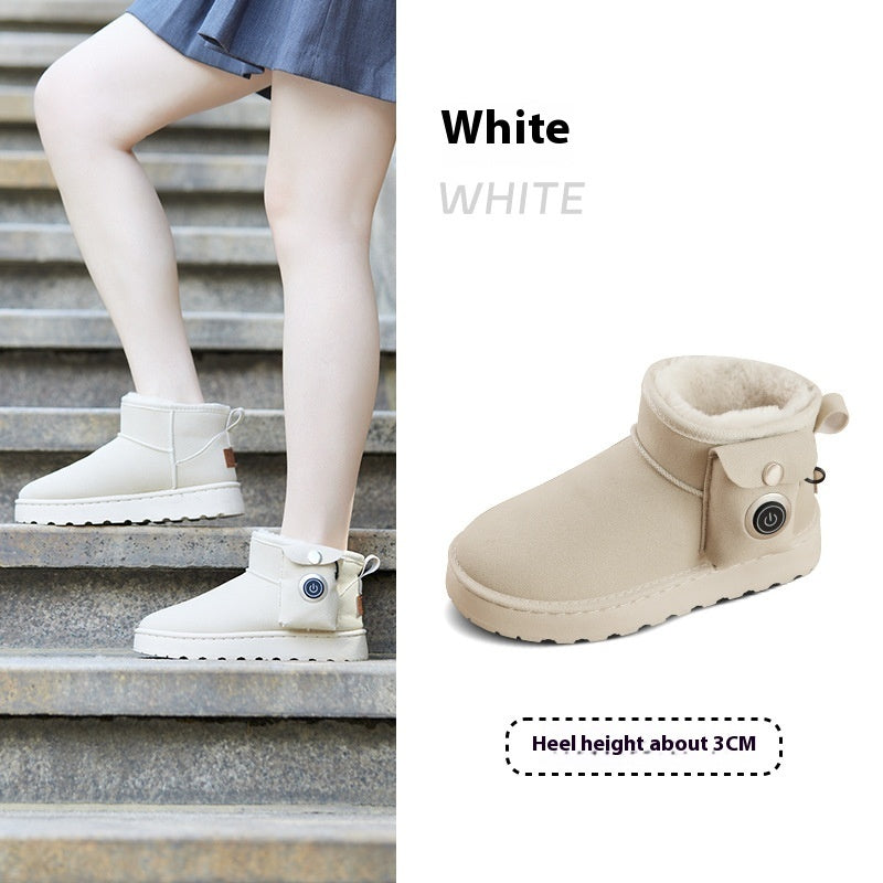Charging Fleece-lined Thermal Electric Heating Cotton Shoes
