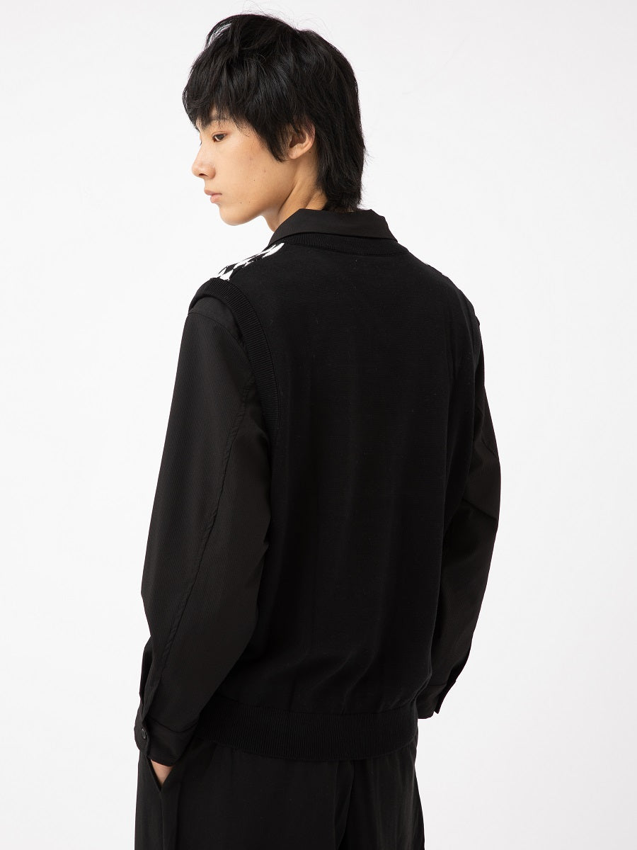 Fashion Brand Japanese Retro V-neck Sweater Vest Abstract