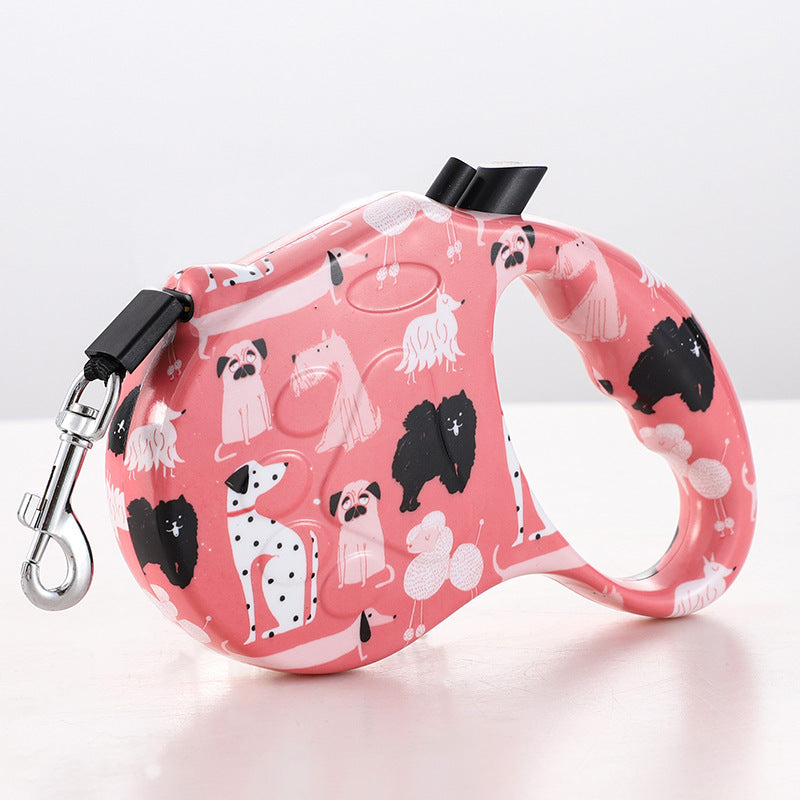 Creative Printed Pet Automatic Retractable Leash