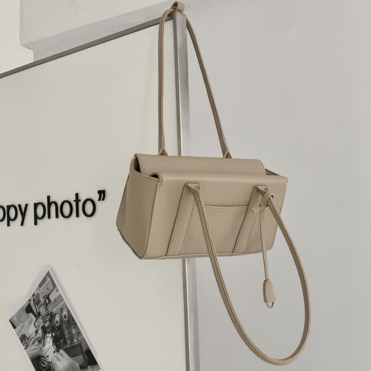 New Retro Large-capacity Underarm Bag Made From PU Leather