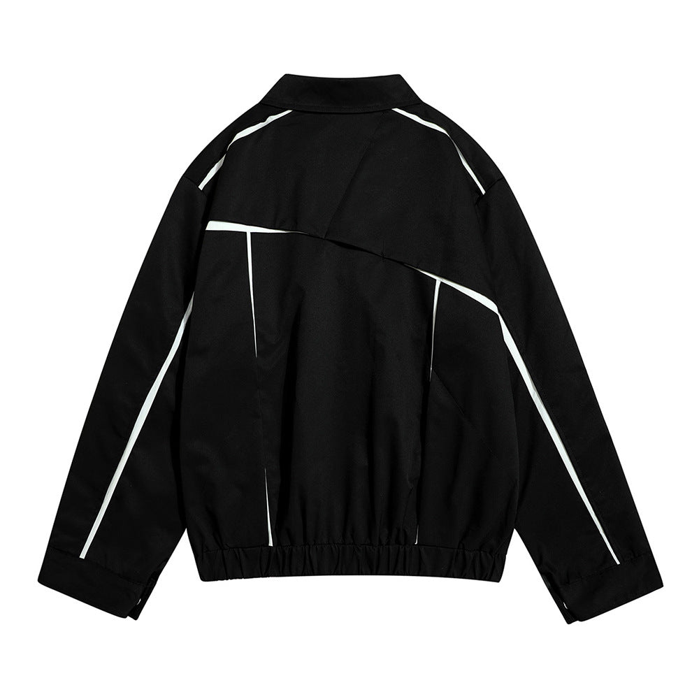 Irregular Design Stitching Lapel Jacket