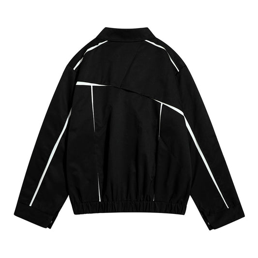 Irregular Design Stitching Lapel Jacket