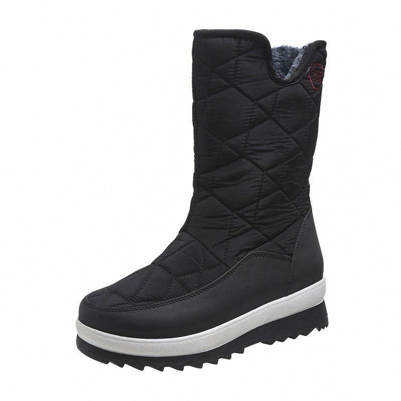 New Large Women's Snow Boots With Short Plush Inside