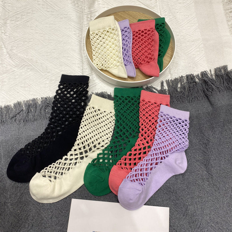 Women's Summer New Fashion Hollowed-out Mesh Hole Socks