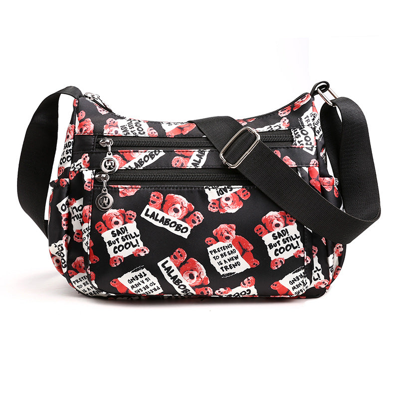 Dame Skuldertaske med Print og Afslappet Stil