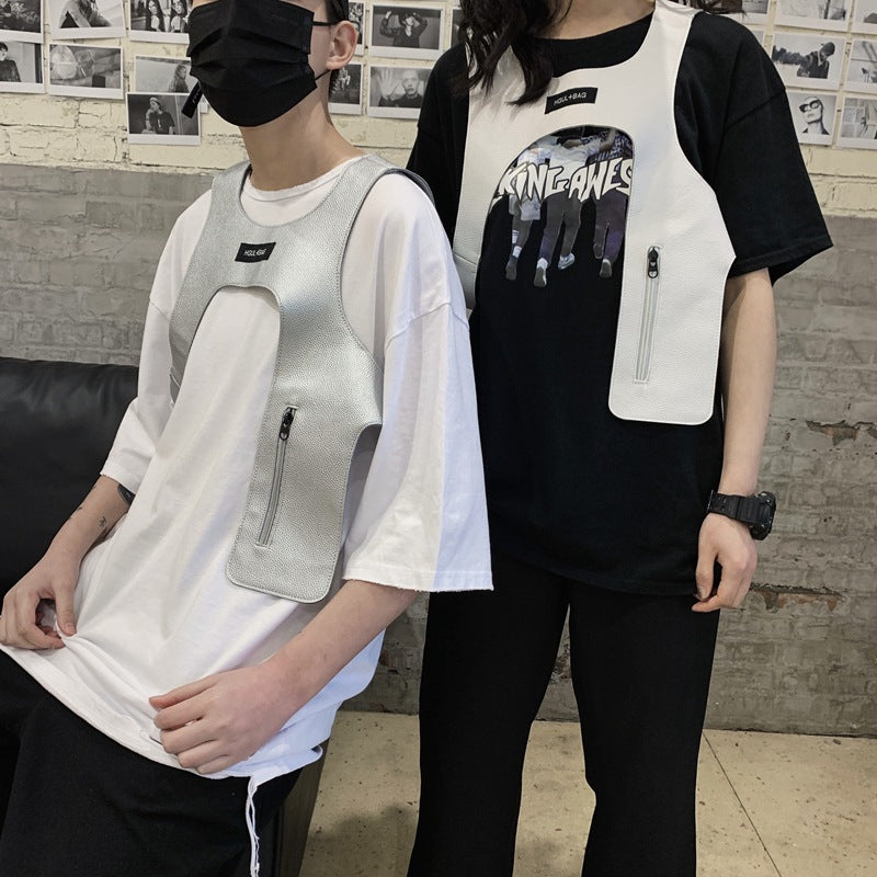 Pu Vest Vestpakke Trendy Cool Funktionelt Værktøj Og Taktik