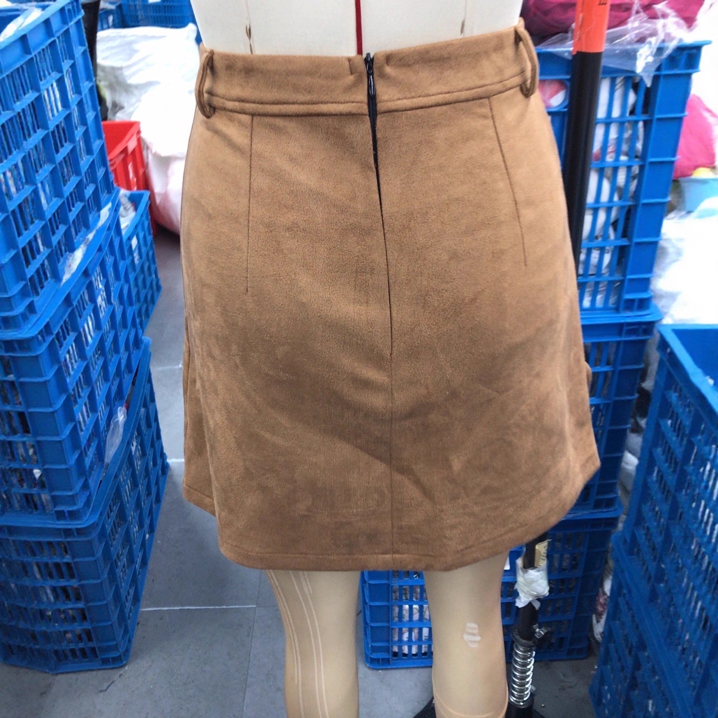 Womens Retro Western-Style Suede-Like Casual Skirt