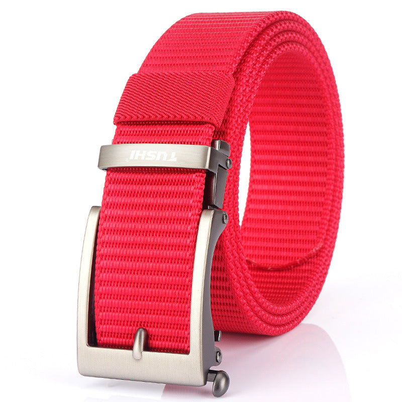 Men's Casual Fashion Automatic Buckle Canvas Belt