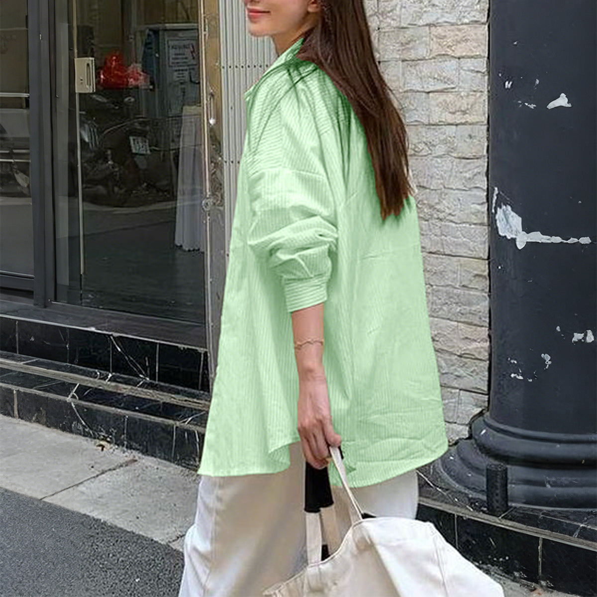 Casual Premium Striped Women's Long-sleeved Shirt
