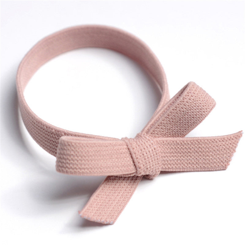 Korean Version Of The Net Red Solid Color Bow Tie Hair Rubber Band