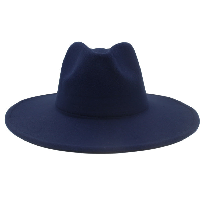 Large Brim Solid Color Cashmere Fashion Felt Jazz French Top Hat